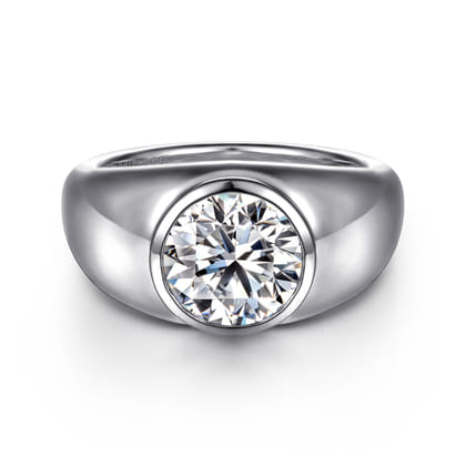 Caya - 14K White Gold Round Diamond Engagement Ring