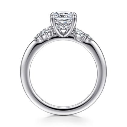 Caye - 14K White Gold Cushion Cut Diamond Engagement Ring