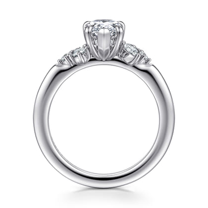 Caye - 14K White Gold Pear Shape Diamond Engagement Ring