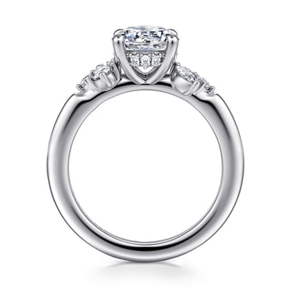 Caye - 14K White Gold Round Diamond Engagement Ring