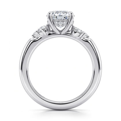 Caye - 14K White Gold Round Diamond Engagement Ring