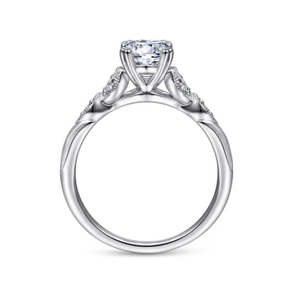 Celia - 14K White Gold Oval Diamond Engagement Ring