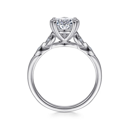 Celia - 14K White Gold Pear Shape Diamond Engagement Ring