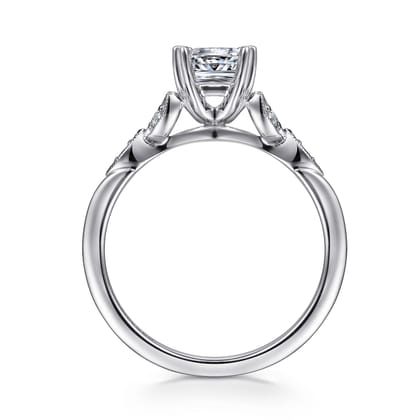 Celia - 14K White Gold Princess Cut Diamond Engagement Ring