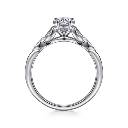 Celia - 14K White Gold Round Diamond Engagement Ring