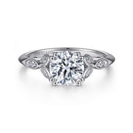 Celia - 14K White Gold Round Diamond Engagement Ring