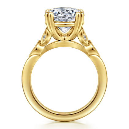 Celia - 14K Yellow Gold Round Diamond Engagement Ring