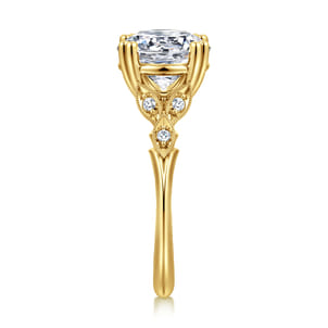 Celia - 14K Yellow Gold Round Diamond Engagement Ring