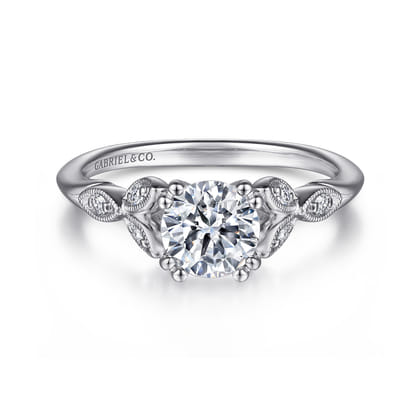 Celia - Platinum Round Diamond Engagement Ring