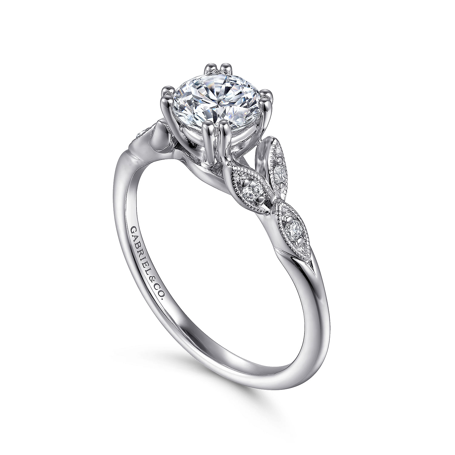 Celia - Platinum Round Diamond Engagement Ring