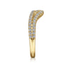 Curved Wedding Ring in 14k Yellow Gold with Round Natural Diamond at Gabriel & Co.