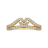 Curved Wedding Ring in 14k Yellow Gold with Round Natural Diamond at Gabriel & Co.