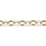 Ceramic - 14K Yellow Gold Oval Shape Hollow Tube and White Ceramic Tennis Bracelet