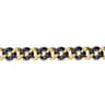 Ceramic - 14K Yellow Gold and Black Ceramic 10mm Hollow Cuban Link Tennis Bracelet
