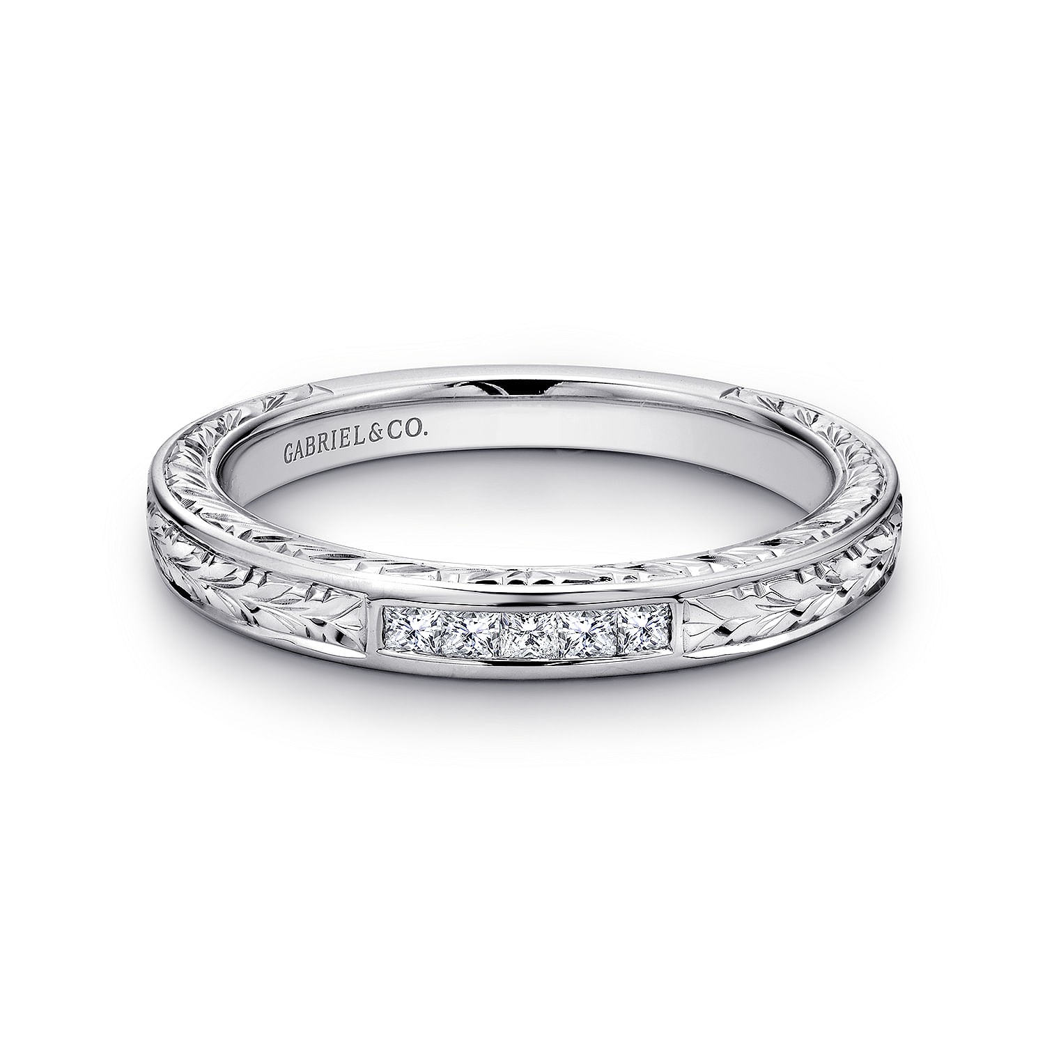 Princess cut band 2024 white gold