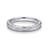 Straight Wedding Ring in 14k White Gold with Princess Cut Natural Diamond at Gabriel & Co.