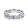 Straight Wedding Ring in 14k White Gold with Princess Cut Natural Diamond at Gabriel & Co.