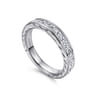 Straight Wedding Ring in 14k White Gold with Princess Cut Natural Diamond at Gabriel & Co.