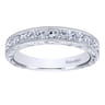 Straight Wedding Ring in 14k White Gold with Princess Cut Natural Diamond at Gabriel & Co.