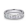 Straight Wedding Ring in 14k White Gold with Princess Cut Natural Diamond at Gabriel & Co.
