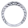 Straight Wedding Ring in 14k White Gold with Princess Cut Natural Diamond at Gabriel & Co.
