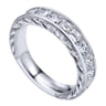 Straight Wedding Ring in 14k White Gold with Princess Cut Natural Diamond at Gabriel & Co.