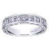 Straight Wedding Ring in 14k White Gold with Princess Cut Natural Diamond at Gabriel & Co.