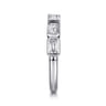 Straight Wedding Ring in 14k White Gold with Baguette Natural Diamond at Gabriel & Co.