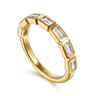 Fancy Wedding Ring in 14k Yellow Gold with Baguette Natural Diamond at Gabriel & Co.