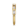 Fancy Wedding Ring in 14k Yellow Gold with Baguette Natural Diamond at Gabriel & Co.