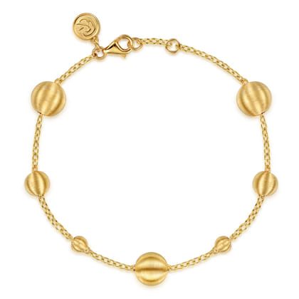 Chain Bracelet Station 14K Yellow Gold Bujukan