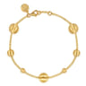 Chain Bracelet Station 14K Yellow Gold Bujukan
