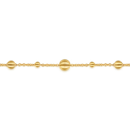 Chain Bracelet Station 14K Yellow Gold Bujukan