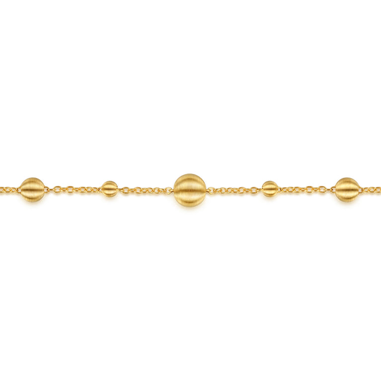 Chain Bracelet Station 14K Yellow Gold Bujukan - Shot 2