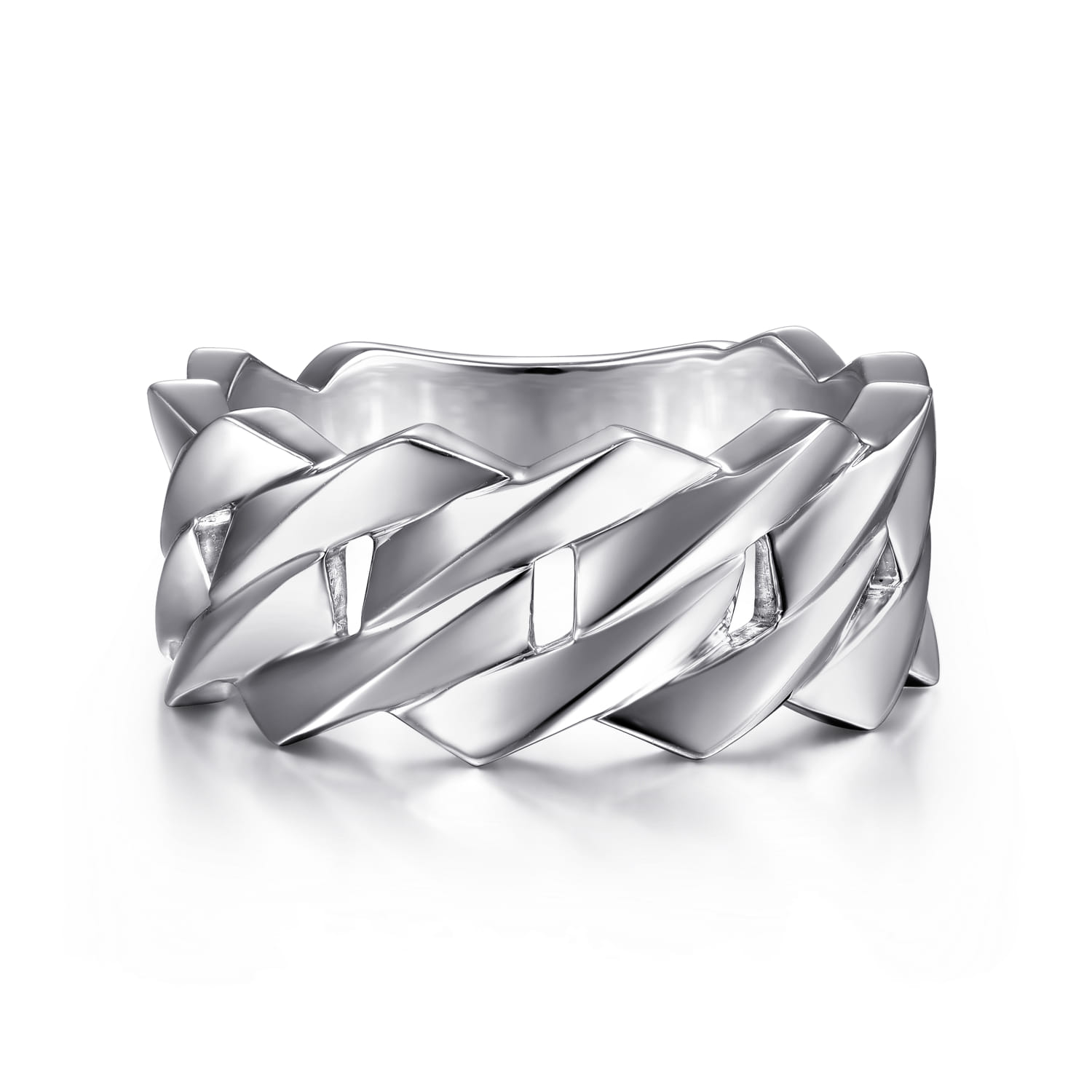 Chain Link Wide Band 925 Sterling Silver @ $340. Shop Men Rings
