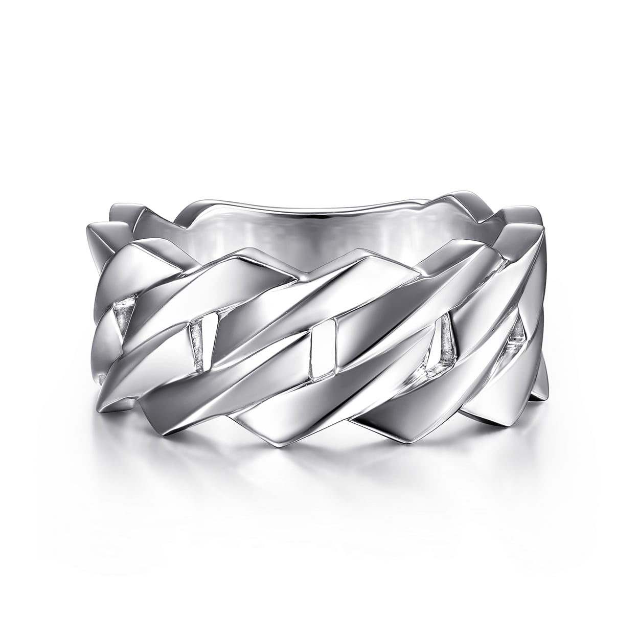 Chain Link Wide Band 925 Sterling Silver @ $340. Shop Men Rings 