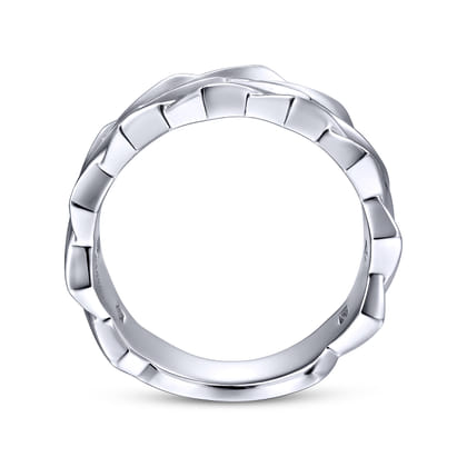 Chain Link Wide Band 925 Sterling Silver