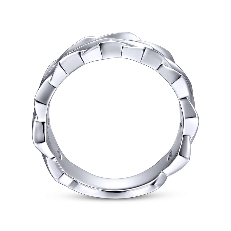 Chain Link Wide Band 925 Sterling Silver - Shot 2