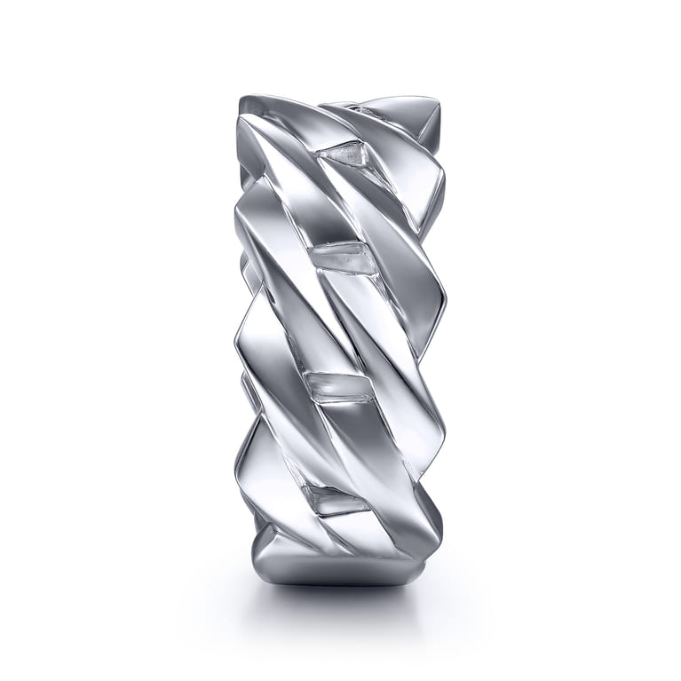 Chain Link Wide Band 925 Sterling Silver - Shot 4