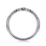 Curved Wedding Ring in 14k White Gold with Round Natural Diamond at Gabriel & Co.