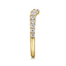 Curved Wedding Ring in 14k Yellow Gold with Round Natural Diamond at Gabriel & Co.