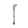 Curved Wedding Ring in Platinum with Round Natural Diamond at Gabriel & Co.