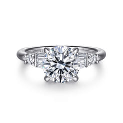 Chana - 14K White Gold Round Diamond Engagement Ring
