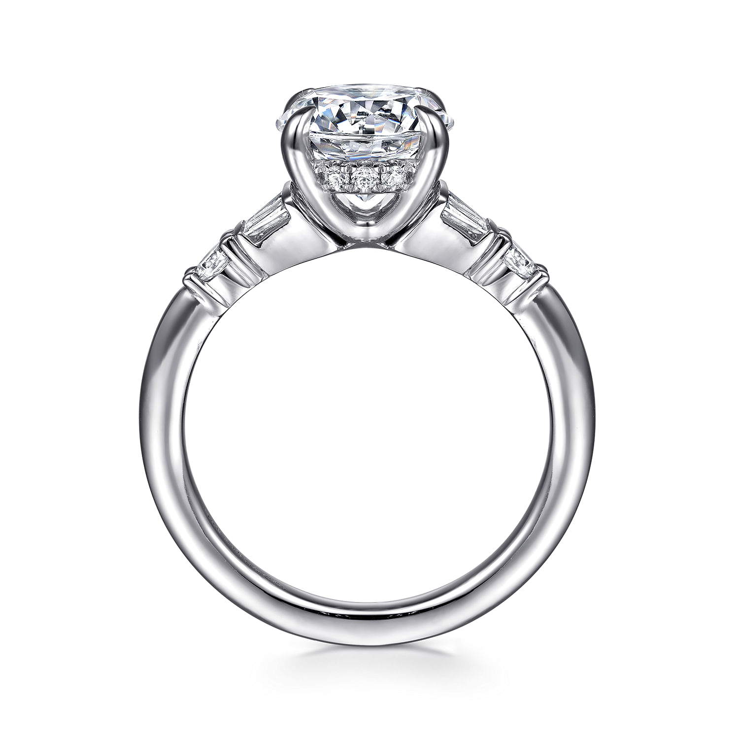 Chana - 14K White Gold Round Diamond Engagement Ring