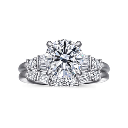 Chana - 14K White Gold Round Diamond Engagement Ring