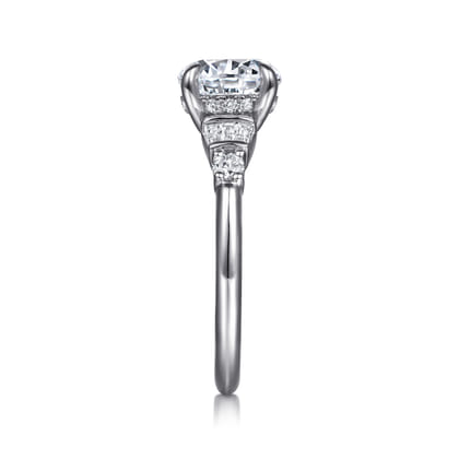 Chana - 14K White Gold Round Diamond Engagement Ring