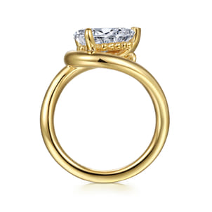 Chapelle - 14K Yellow Gold Bypass Pear Shape Diamond Engagement Ring