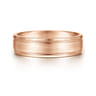 Charles - 14K Rose Gold 6mm - Men's Wedding Band in Satin Finish