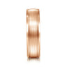 Charles - 14K Rose Gold 6mm - Men's Wedding Band in Satin Finish