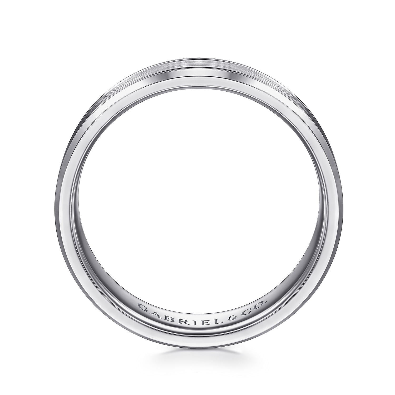 Charles - 14K White Gold 6mm - Men's Wedding Band in Satin Finish